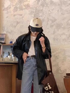 光泽肌理感柔软轻便环保植物皮皮衣外套 复古摩登 SHINE 进店B入