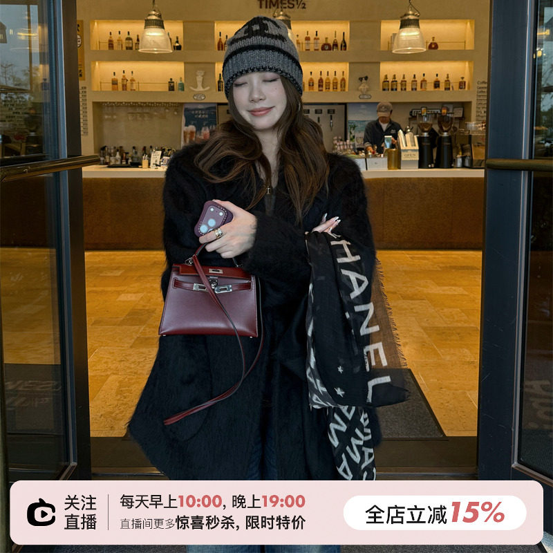 SHINE 经典传承 &ldquo;row拉绒大衣&rdquo;山羊绒羊毛 两色廓形大衣外套