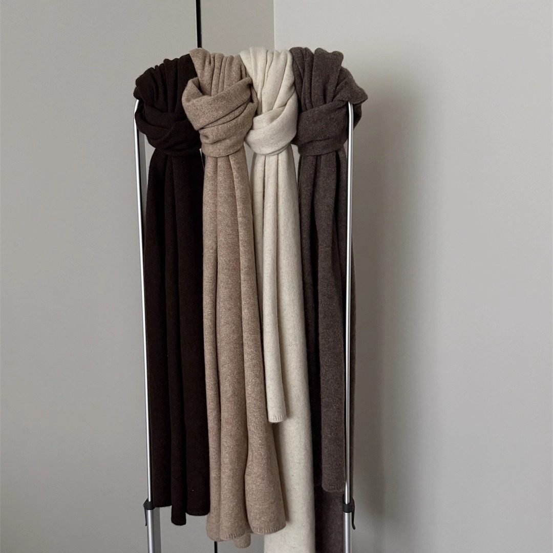 SHINE  高品质 软糯亲肤 百搭纯色 四色牦牛绒针织围巾