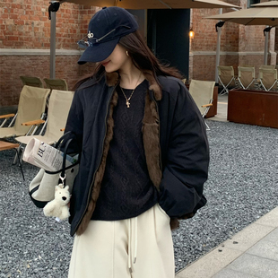 白鹅绒内胆 SHINE 兔毛皮毛一体 进口水貂领 两色派克外套 自留