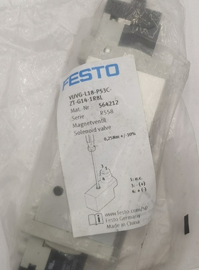 原装正品费斯托 FETSO 电磁阀 VUVG-L18-P53C-ZT-G14-1R8L 564212