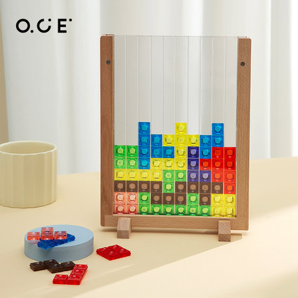 OCE俄罗斯方块儿童益智积木拼图木制3d少儿立体女生玩具成年人