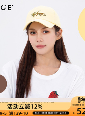 OCE爱丽丝漫游仙境圣诞棒球帽独特刺绣户外遮阳宽帽檐显脸小