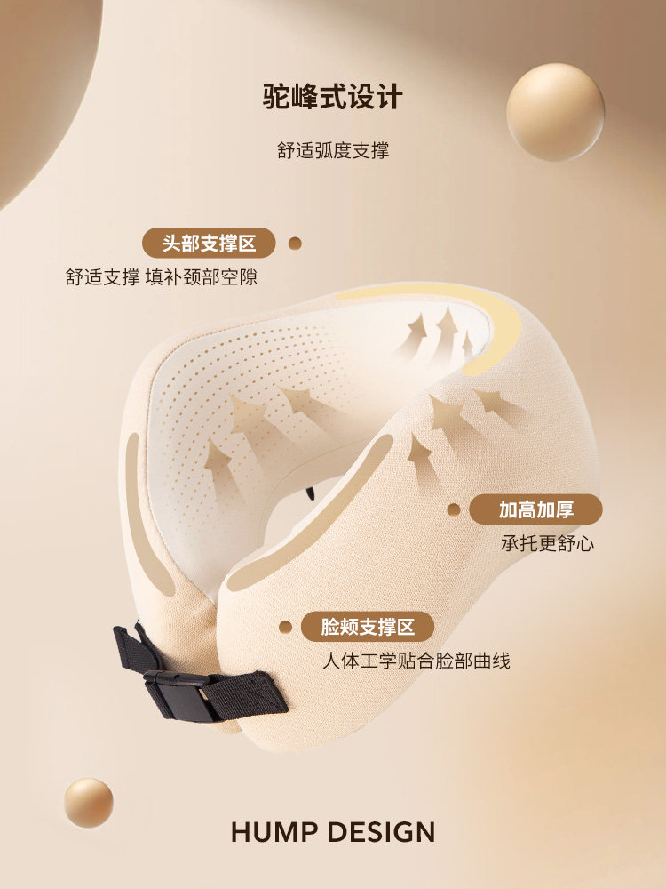 OCE U자형 목 지지대 및 압력 완화 여행 베개 수면 머리 받침 비행기 목 베개 메모리 폼 비행기 낮잠