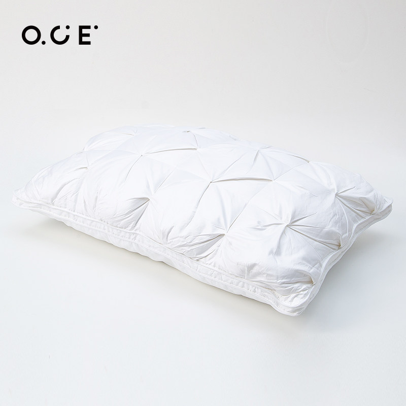OCE家用立体扭花羽绒枕芯五星级酒店羽绒枕头家用 助眠舒适