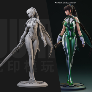 1/24 伊芙 剑星 PS5游戏 18比例GK白模手办3D打印兵人模型 3772