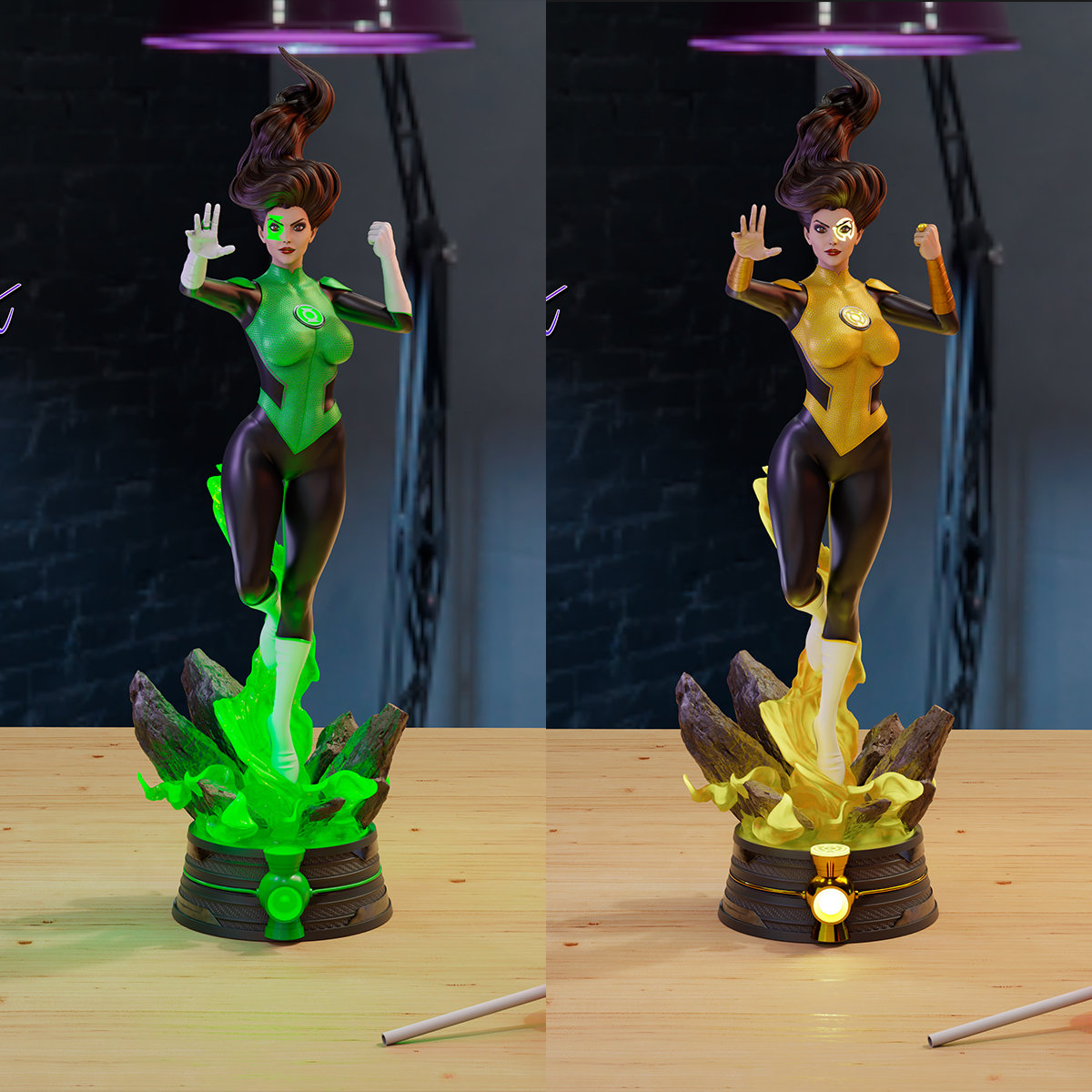 1/24 杰西卡 DC 绿灯侠 18比例GK白模手办3D打印兵人模型 4462