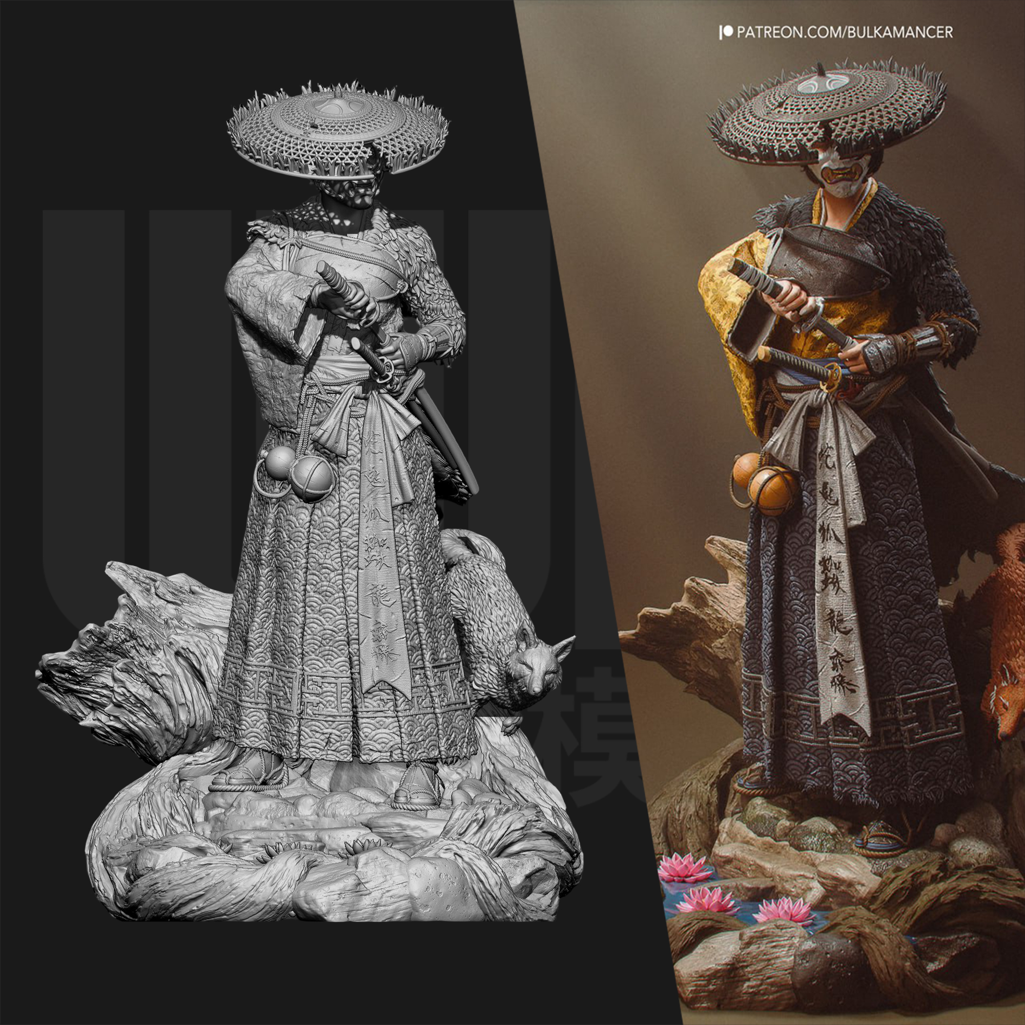 羊蹄山之魂 笃 主角 1/24GK白模手办 18比例树脂3D打印模型 6541