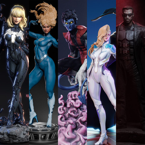 1/24刀锋 格温 夜行者 漫威18比例GK白模手办3D打印兵人模型 5549