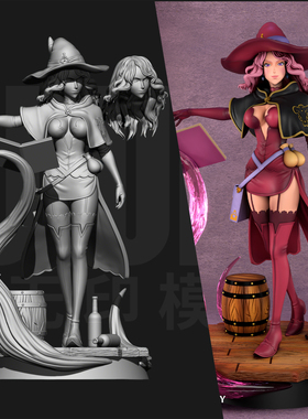黑色五叶草 瓦妮莎 1/24GK白模手办 18比例树脂3D打印模型   6625