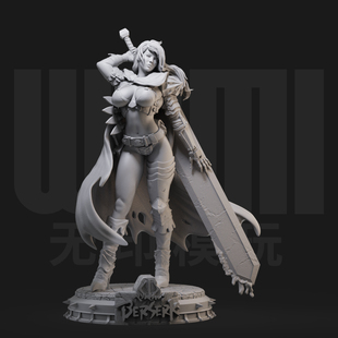 原创女格斯 剑风传奇 1/24GK白模 1比12手办3D打印树脂模型 376