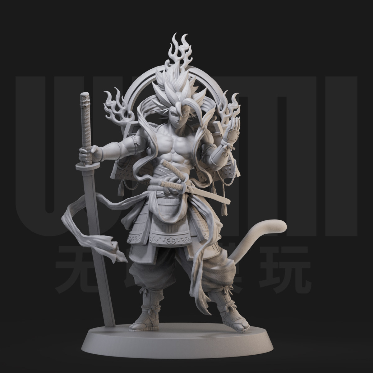 贝吉特蓝武士版龙珠超 1/24白模GK手办 35比例兵人3D打印模型 578