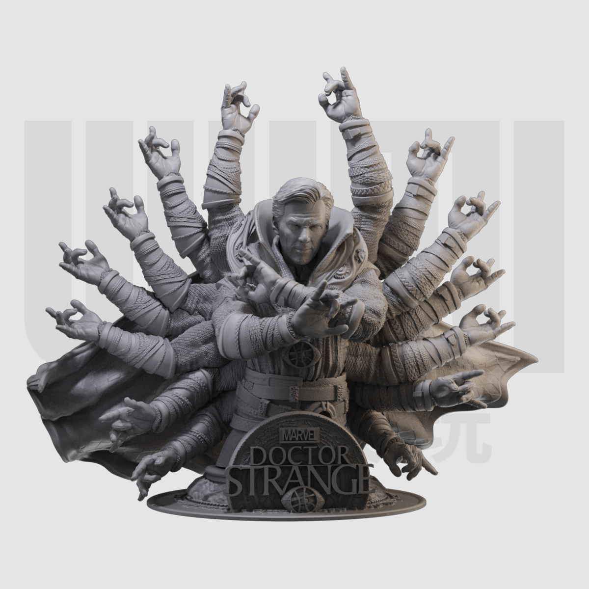 奇异博士分身术胸像 漫威 1/16树脂白模 10比例GK手办模型 238