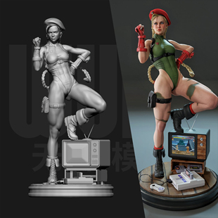 街头霸王 嘉米·怀特 杀人蜂 1/24GK白模手办18比例树脂模型 6373