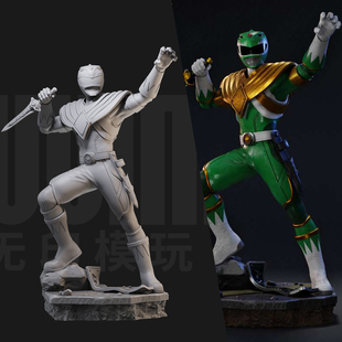 1/24绿战士 恐龙战队 美剧 18比例GK白模手办3D打印兵人模型 4287