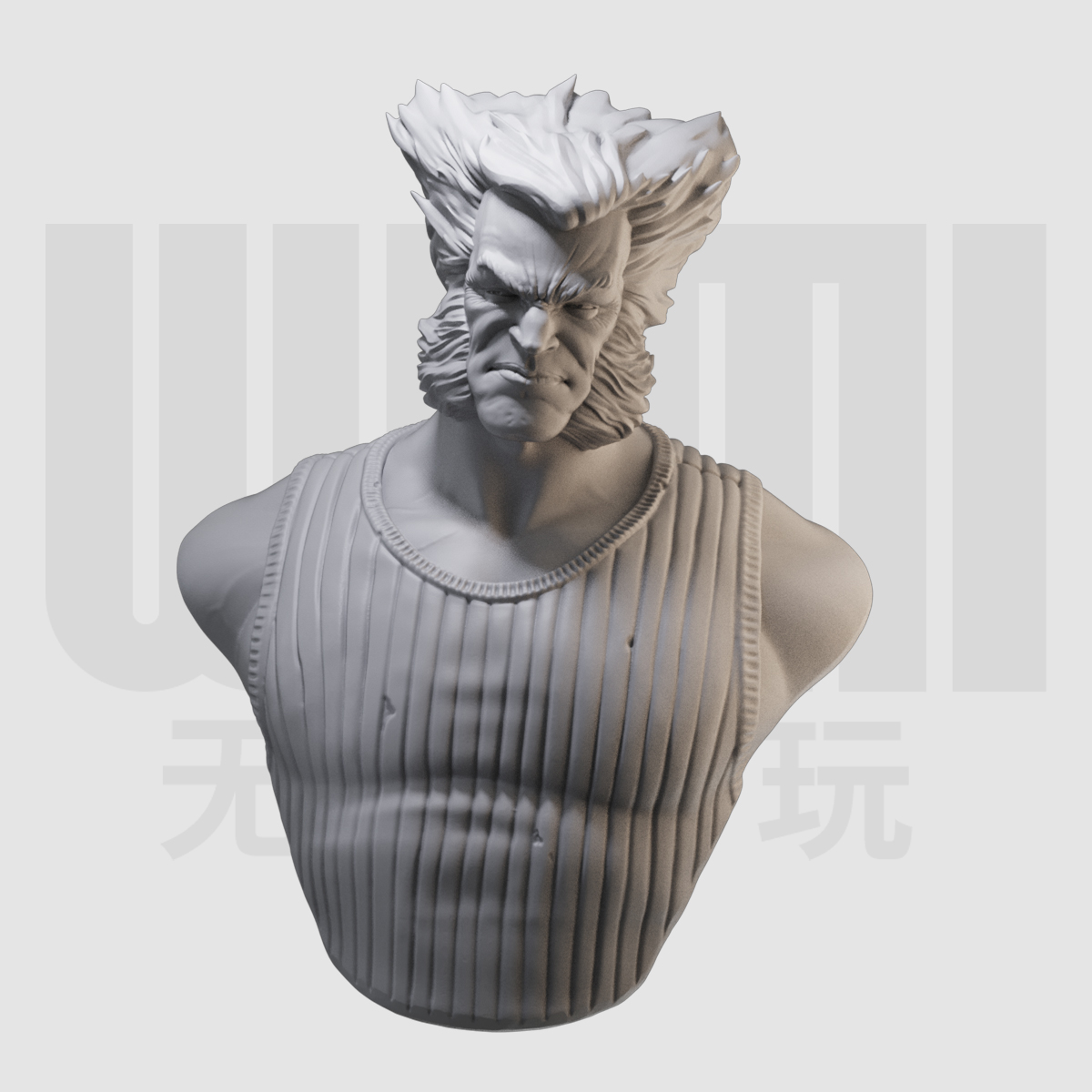 1/10 金刚狼胸像 X战警变种人 16比例GK树脂白模手办模型 567