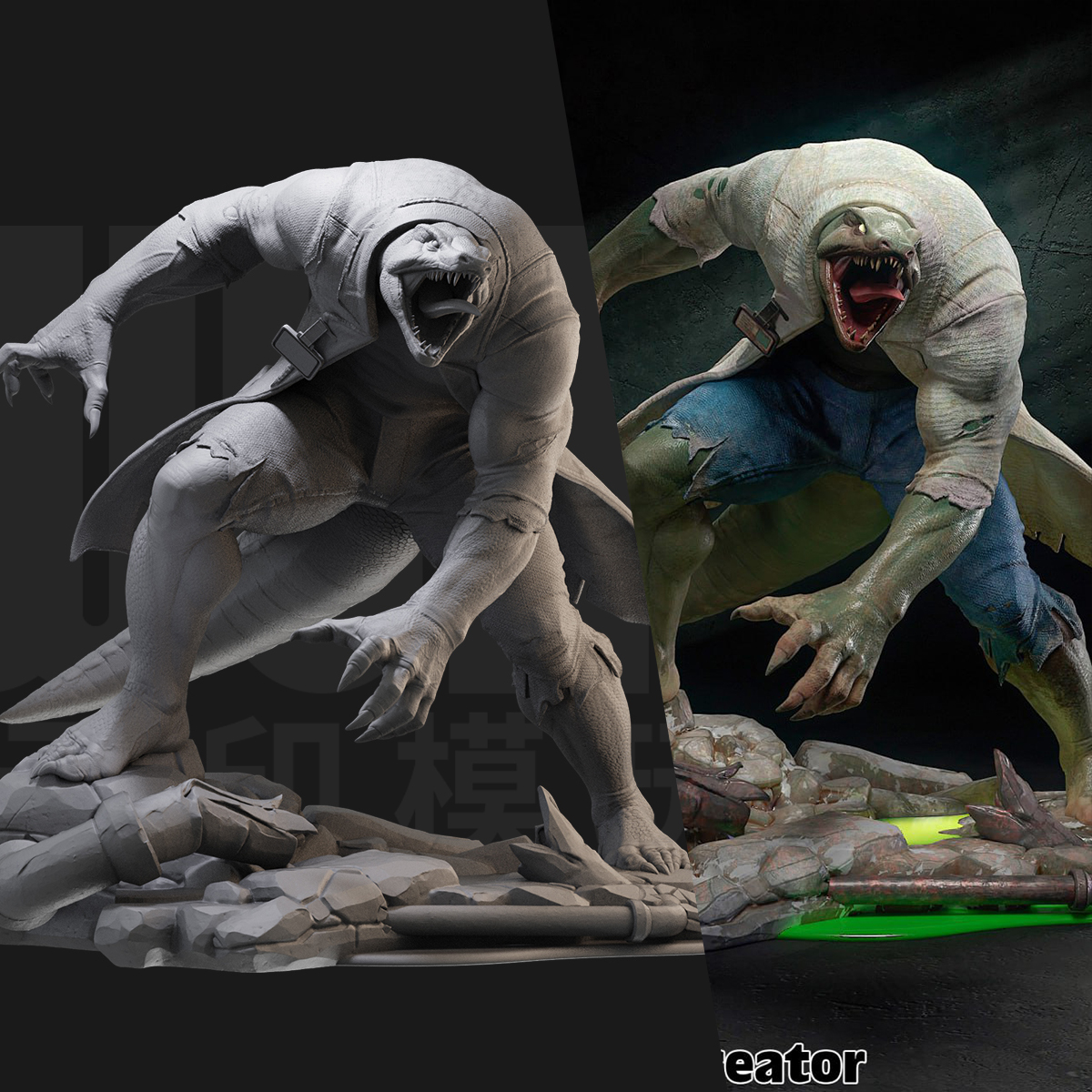 1/24 蜥蜴教授 漫威 蜘蛛侠18比例GK白模手办3D打印兵人模型 5173