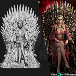 龙之家族 雷妮拉 1/24GK白模手办 18比例树脂3D打印模型  6724