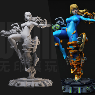 1/24萨姆斯阿兰 银河战士 18比例GK白模手办 3D打印兵人模型 2179