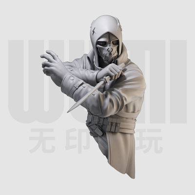 1/10 科尔沃半身胸像 耻辱游戏 16比例GK树脂白模手办模型 501