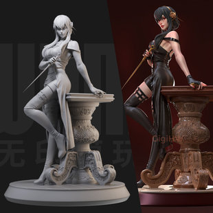 1/24 间谍过家家约尔福杰 18比例GK白模手办 3D打印兵人模型 2087