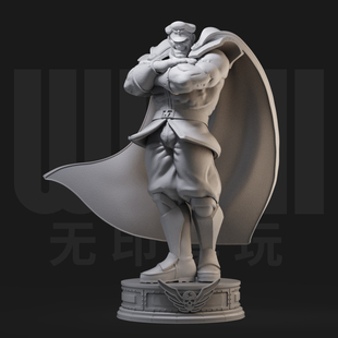 维加将军 街头霸王 1/24白模GK手办 35比例兵人3D打印模型 743