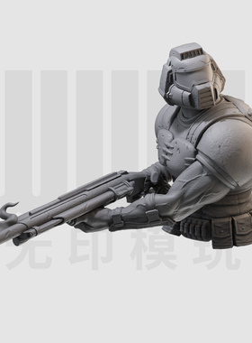 1/10 Doom Guy 毁灭战士 FPS游戏 16比例GK树脂白模手办模型 1339