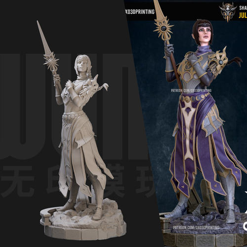 1/24 影心 博德之门3 游戏 18比例GK白模手办3D打印兵人模型 4312