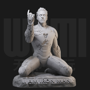 钢铁侠打响指最终一战1/24白模GK手办 18比例兵人3D打印模型 1826