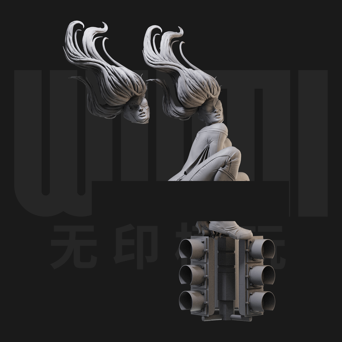 1/24杰西卡 蜘蛛女侠 漫威 18比例GK白模手办3D打印兵人模型 3763