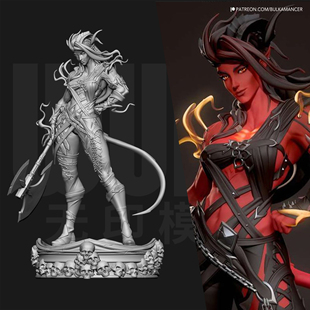 博德之门 卡菈克 卡姐 1/24GK白模手办  18比例树脂模型  6298