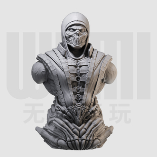 1/10 蝎子 真人快打 佐治半藏 游戏16比例GK树脂白模手办模型 73