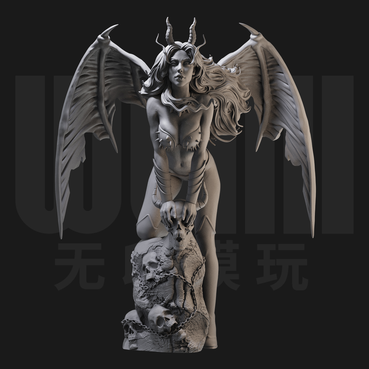 1/24 魅魔 地狱女巫 奇幻 18比例GK白模手办3D打印兵人模型3499