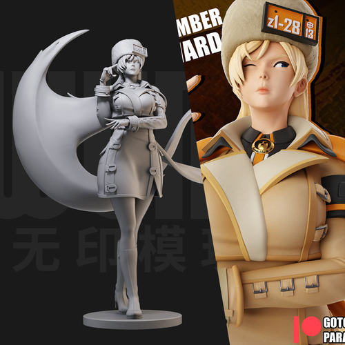 1/24 米莉雅 罪恶装备 游戏18比例GK白模手办3D打印兵人模型 4797