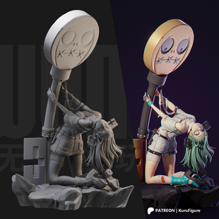 1/24ABA 罪恶装备格斗游戏 18比例GK白模手办3D打印兵人模型 5223