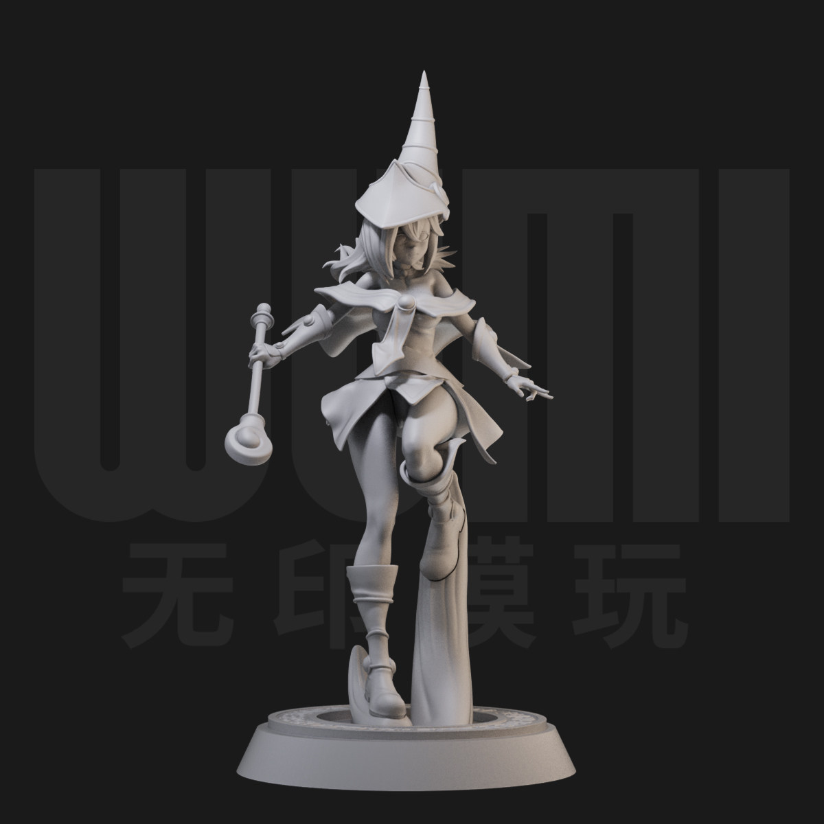 游戏王 黑魔导女孩 1/24白模GK手办 18比例兵人3D打印模型 1969图片