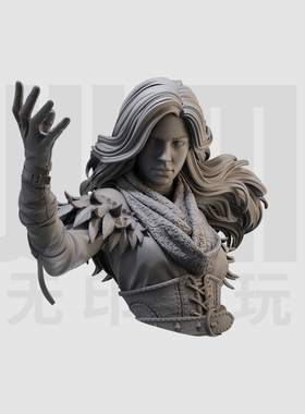 1/10 叶奈法 巫师3 CDPR波兰游戏 16比例GK树脂白模手办模型 1411