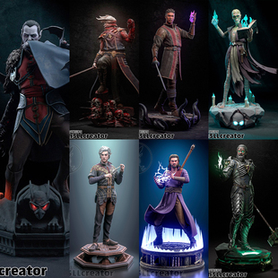 1/24 邪念 盖尔 博德之门 18比例GK白模手办3D打印兵人模型 4586