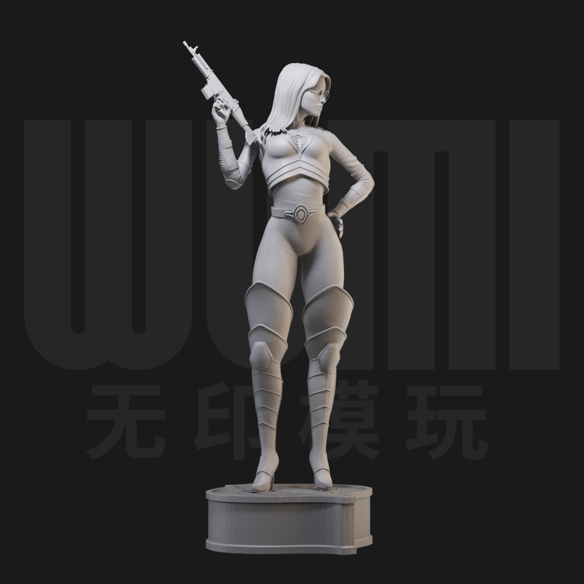 特种部队男爵夫人 1/24白模GK手办 18比例兵人3D打印模型 1722