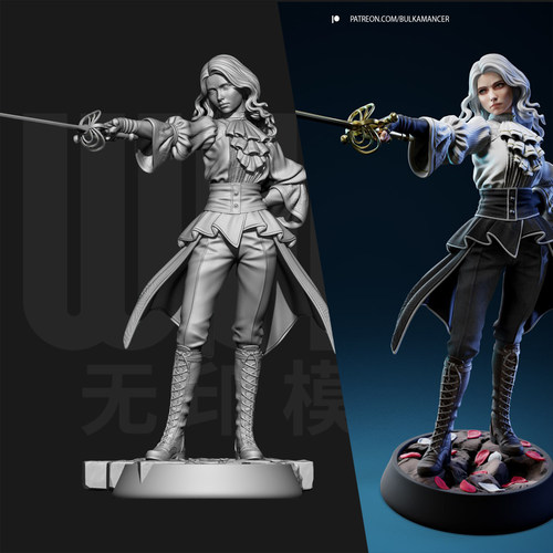 光与影 玛埃尔 剑术高手  1/24GK白模手办18比例树脂模型 6379