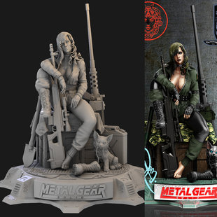 合金装备狙击手雪狼 1/24GK白模 1比12手办 3D打印树脂模型 149