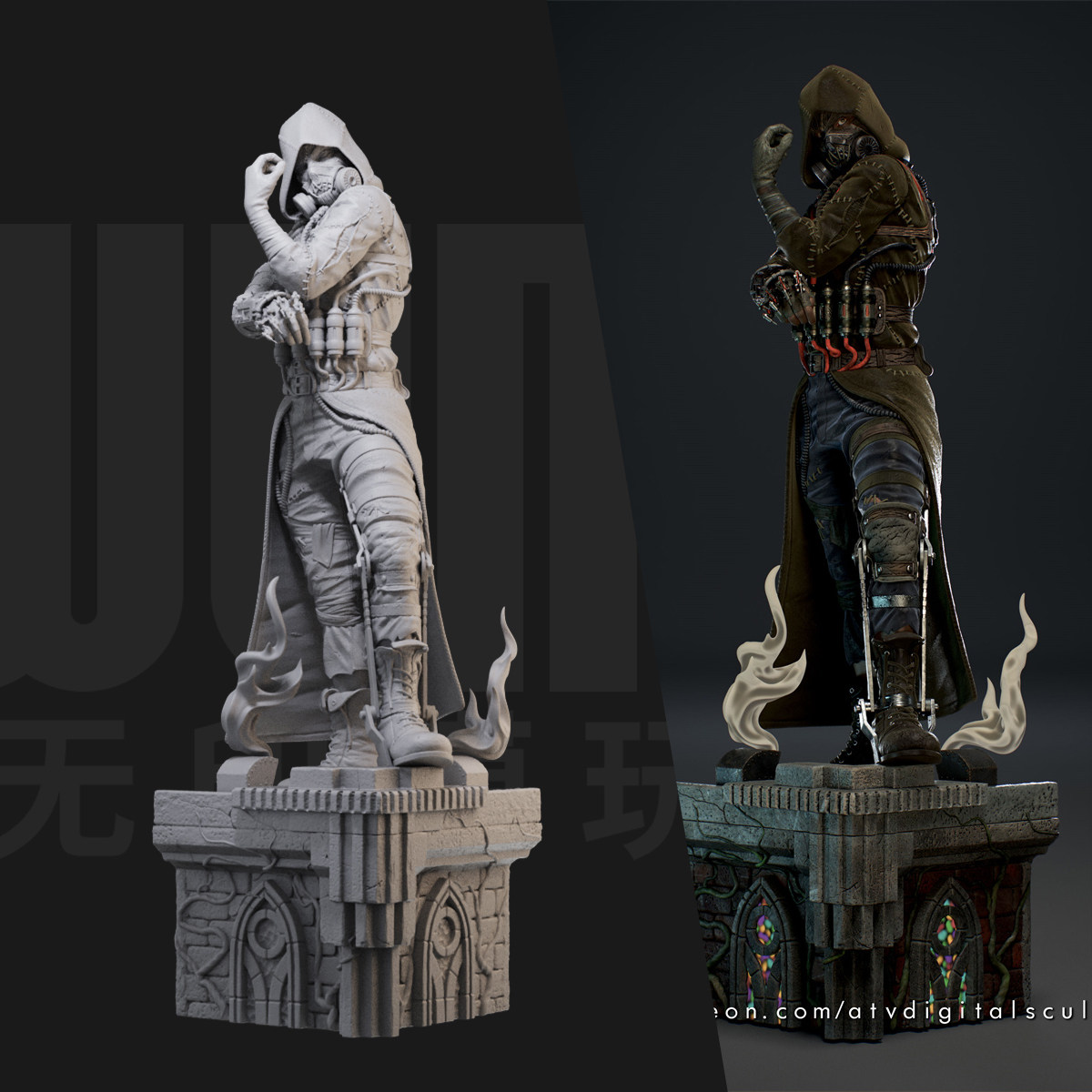 1/24 稻草人 dc蝙蝠侠反派 18比例gk白模手办3d打印兵人模型 3186