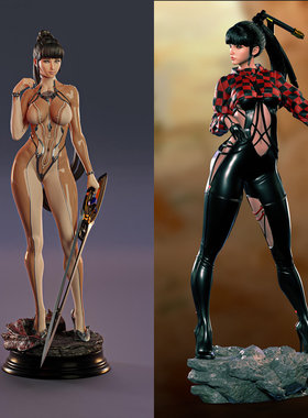 1/24 伊芙 剑星 PS5 游戏 18比例GK白模手办3D打印兵人模型 3703