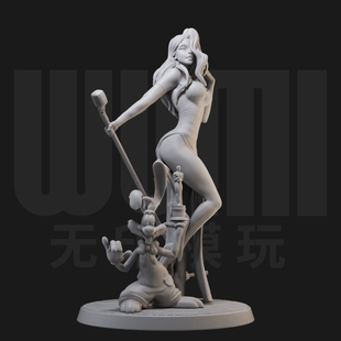 1/24 杰西卡 兔子罗杰 18比例GK白模手办 3D打印兵人模型 2432