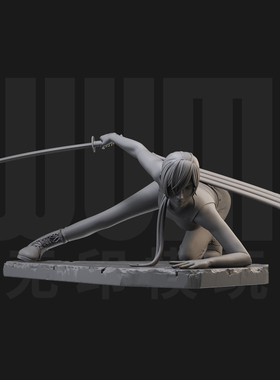 1/24 独眼刺客 女剑士 日漫18比例GK白模手办3D打印兵人模型 4799