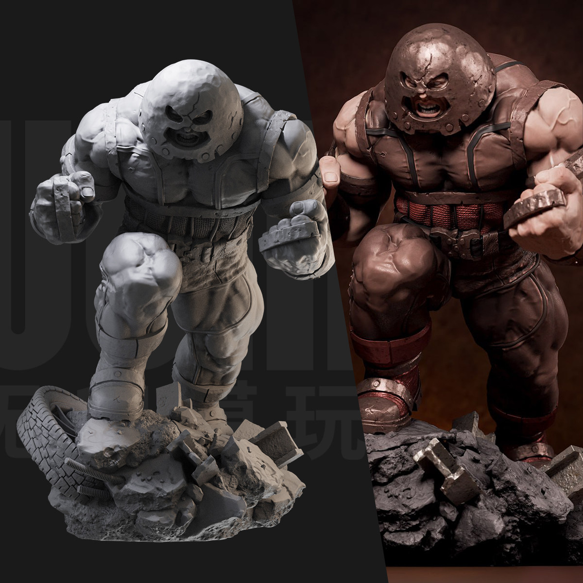 1/24 红坦克 X战警 漫威 18比例GK白模手办3D打印兵人模型 5848