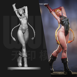 街头霸王 嘉米·怀特 1/24GK白模手办 18比例树脂3D打印模型 6759