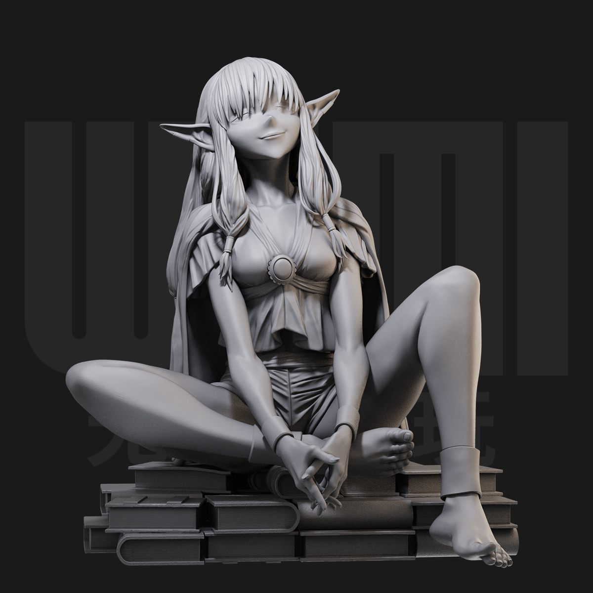1/24 赛丽艾 葬送的芙莉莲18比例GK白模手办3D打印兵人模型 3568
