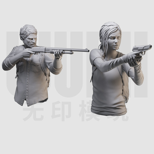 1/10 最后生还者 乔尔 艾莉 16比例GK树脂白模手办模型 707