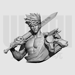 哈迪斯 扎格列欧斯 1/10胸像白模 16比例GK树脂白模手办模型 1719